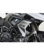 Stainless steel crash bar extension, black for BMW R1200GS (LC) from 2017